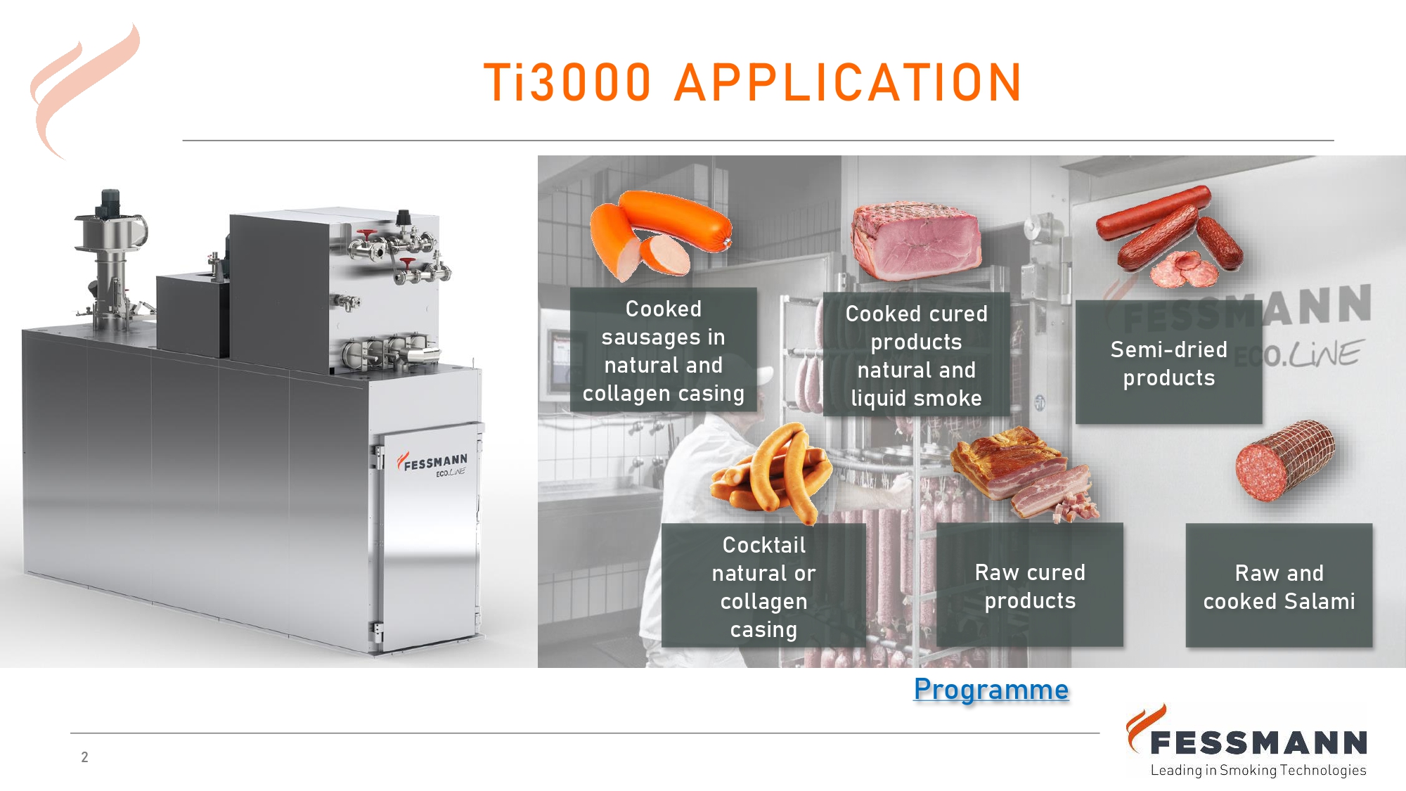 Продукція, що виготовляється в термокамері FESSMANN TURBOMAT Ti3000